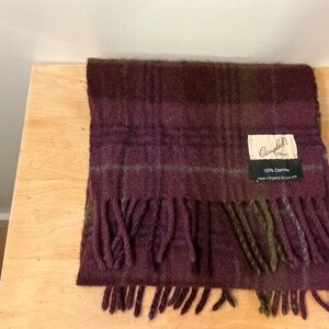 Campbell’s of Beauty Cashmere Purple Plaid scarf